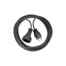 1165010015 - Rallonge électrique IP20 H05VV-F3G1,5 de 2 m (Noir) - Brennenstuhl