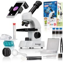 Bresser 8856000 Microscopio Junior con Ingrandimento 40 x -640 x, Bianco