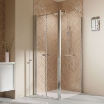 Elana 2.0 Seitenwand 1000mm Klarglas inklusive cer+ Antikalkbeschichtung rechts für Pendeltür 1422, Aluminium Chromeffekt - Breuer