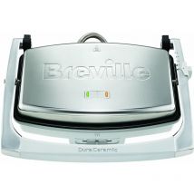 Tostiera con Rivestimento DuraCeramic 1000 w, Piastre Lisce, Argento - Breville