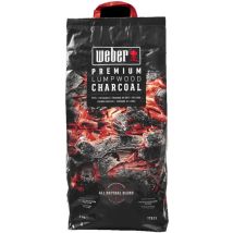 Bricchetti Di Carbone Weber Premium Lumpwood Charcoal Da 5kg Per Barbecue Con Legno Di Faggio, Carpino, Betulla E Quercia