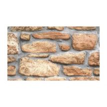 Asturdintex - Brick Effect Slate Stone Sticky Back Plastic Fablon Vinyl Durable Self Adhesive Grey/Brown