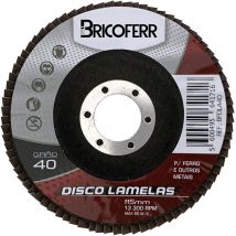 Bricoferr - Disco de Láminas Ø115mm Grano 40 – Pack de 10 Unidades
