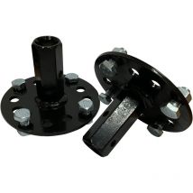 Jeu d'arbres à fixer aux roues en métal avec une douille hexagonale interne de 23 mm Bricoferr