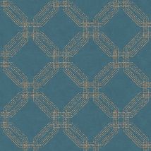 BRICOFLOR Papier peint Art déco bleu et or | Papier peint géométrique doré | Papier peint bleu paon et or | Papier peint chambre, café & commerce