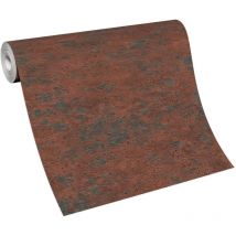 BRICOFLOR Papier Peint effet brique et pierre rouge Papier Peint intissé pour salon, bureau & plus Tapisserie effet pierre et brique rouge et noir