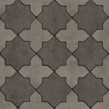 BRICOFLOR Papier peint gris classique | Papier peint style marocain | Papier peint salle de bain & cuisine | Papier peint carrelage vinyle intissé