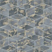 BRICOFLOR Papier peint Gris | Papier peint Carreaux de ciment & Carrelage, Graphique & Géométrique - 10,05 x 0,53 m