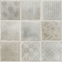 BRICOFLOR Papier peint imitation carrelage | Papier peint salle de bain & cuisine | Papier peint gris | Papier peint carreau ciment - 10,05 x 0,53 m