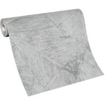 BRICOFLOR Papier Peint imitation pierre gris Tapisserie intissé graphique pour chambre, salon & plus Papier Peint effet pierre gris
