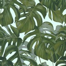 BRICOFLOR Papier peint jungle Papier peint exotique Tapisserie jungle Tapisserie tropicale Papier peint intissé Bleu Vert - 10,05 x 0,53 m