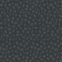 BRICOFLOR Papier peint noir & anthracite | Papier peint lettres | Papier peint design luxe | Papier peint foncé - 10,05 x 0,53 m