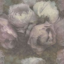 BRICOFLOR Papier peint pastel | Papier peint pastel | Papier peint pour chambre | Papier peint grosses fleurs | Papier peint romantique vintage