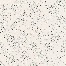 BRICOFLOR Papier peint terrazzo | Papier peint gris clair, blanc & argent | Papier peint terrazzo salle de bain & cuisine | Papier peint vinyle