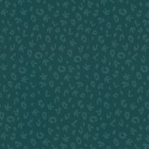 BRICOFLOR Papier peint vert sapin | Papier peint avec lettres | Papier peint design luxe | Papier peint foncé - 10,05 x 0,53 m