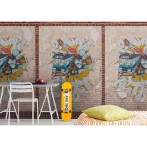 Bricoflor - a.s. Creation Fototapete Livingwalls The Wall ii 392401 Ein Motiv pro Rolle 2.80 x 1.59 m Steinoptik Braun
