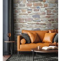 A.S. Creation Fototapete Livingwalls The Wall II 392511 Ein Motiv pro Rolle 2.80 x 1.59 m Steinoptik Beige