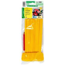 Etiquette pour plante – 5x4x20 cm – 25 pièces – Jaune – Réutilisables – Crayon indélébile inclus