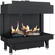 Kratki - bricosol Chimenea de Gas leo 70 tres lados propano ∅ 100/150 4,8 kW