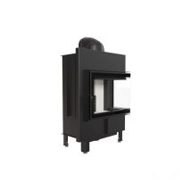 Kratki - bricosol Chimenea de leña de acero lucy slim derecha 8 kW ø 160