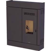 Bronpi - Estufa de Pellet Extraplana Color Negro Modelo cira-ne de 8 kW