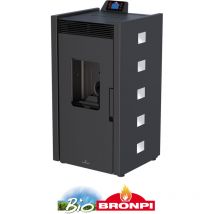 Bronpi - bricosol estufa de pellet modelo zoe 9 kw color negro