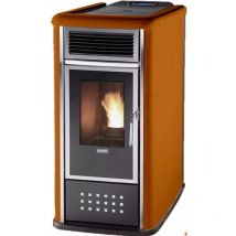 Klover - bricosol estufa de pellet modelo belvedere 18 Color Tierra de Sena
