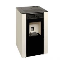 Estufa de pellets Milena BP – Potencia 7 kW – Rendimiento 90.6% – Dimensiones 453x500x736 mm