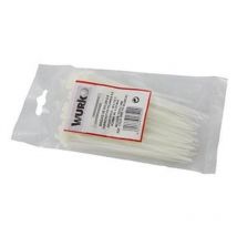 WURKO bridas blancas 2.6x200 mm bolsa 100 , Bridas blancas. - Tamaño: 2,5 x 200 mm. - Color: Blanco. - Resistencia a temperaturas -40 a 110oC. - Para
