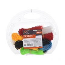 FXTOOLS bridas multicolor 1200 piezas blister , Bridas multicolor 1200 piezas Lote de 1200 bridas para cablesDimensiones: 0,25X15 CmUn juego de