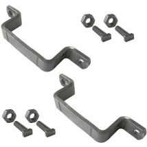 Signaletique.biz France - Bride de fixation pour poteau Bride simple ou double avec boulonnerie. Système de fixation pour panneaux - 80 x 40 mm