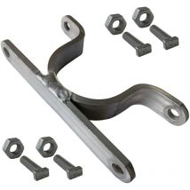 Signaletique.biz France - Bride de fixation pour poteau Bride simple ou double avec boulonnerie. Système de fixation pour panneaux - Diam 60 mm
