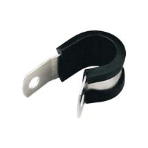 HellermannTyton ALU34C-ALUCR-NABK-L1 Bride de montage 211-15340 Plage de Ø du faisceau 50.80 mm (max) avec profilé de protection en chloroprène arg