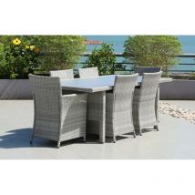 Mint Outdoor - Bridgetown 6 Seater Rectangular Rattan Dining Set 200cm