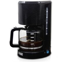 Briebe - CM1171BLK Cafetera Goteo 10 Tazas Máquina de Café Filtro Reutilizable, Función Mantener Caliente, 1,25 l 1000W Negro