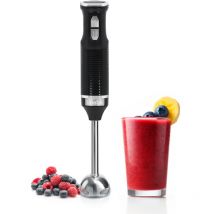 Briebe - HB1173BLK Batidora de Mano Brazo Desmontable, Cuchillas de Corte en Acero Inoxidable Diseño Ergonómico 600W Negro