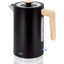 Briebe - KT1165BLK Nordic Hervidor Agua Eléctrico 1,7L Inalámbrico Ebullición Rápida, Libre de bpa, Base de 360° 2200W Negro