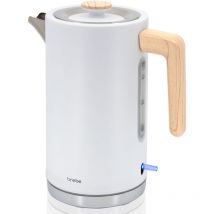 KT1165WHT Nordic Bouilloire Électrique 1,7L Sans Fil, Ébullition Rapide Sans bpa, Base 360 2200W Blanc - Briebe