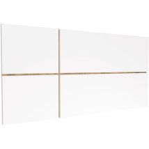 Briebe - Natura Tête de Lit 100 cm Style Nordique, Têtes de lit Originales en Bois, Décorative Blanc