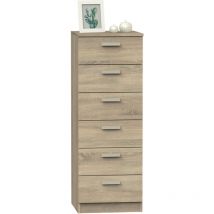 Briebe Nova Cajonera Dormitorio Sinfonier Alto, Cómoda 6 Cajones, 110x40x40 cm (Alto x Ancho x Profundo) Madera
