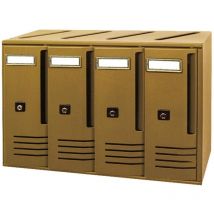 Vertikale Schlösser für Mail L42XP17.5xH30 cm 4 Würfel Alubox -Sitze