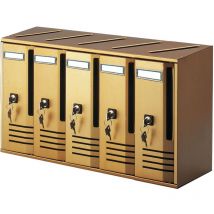 Alubox - miteigentum mailbox mod. bronzefarbiger aluminiumwürfel 5 plätze