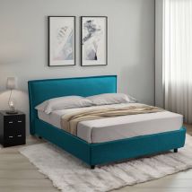 Cama Francesa Brienza, Colchón Incluido, Hecho En Italia, Azul