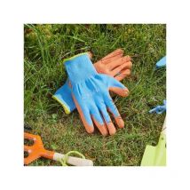 Junior Diggers Childrens Kids Gardening Gloves Orange & Blue 6-10yrs - Briers