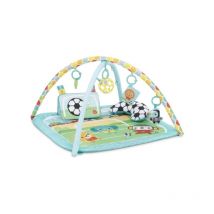Tapis d'Eveil Football, Arche de jeu avec jouets Oball détachables, Musique et Lumieres, Dimensions : 47 x 74 x 7 - Bright Starts