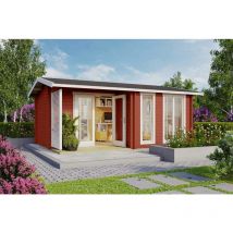 Lasita Maja - Brighton 70-Log Cabin, Wooden Garden Room, Timber Summerhouse, Home Office - L580 x W430.8 x H241.81 cm