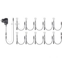 Lampe Cosa 30 led Einbauleuchtenset 10 Stück edelstahl/kaltweiß IP-Schutzart: 44 - spritzwassergeschützt - Brilliant