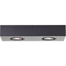 Brilliant - Doro led Deckenleuchte 2flg sand schwarz, Metall, 2x led, GU10, 4,5 w, LED-Reflektorlampen inklusive (Lichtstrom: 345lm, Lichtfarbe: