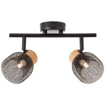 Lampe Flaka Spotrohr 2flg schwarz matt 2x QT14, G9, 6W, geeignet für Stiftsockellampen nicht enthalten Köpfe schwenkbar Für LED-Leuchtmitel geeignet