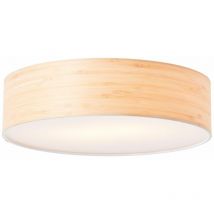 Lampe, Romm Deckenleuchte 38cm holz hell/weiß, 2x A60, E27, 33W, Für LED-Leuchtmittel geeignet - Brilliant